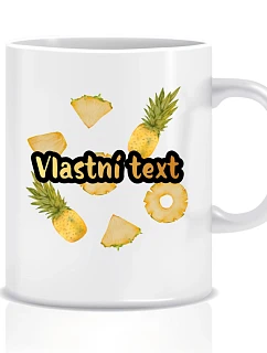 Personalizovaný klasický bílý keramický hrníček 300 ml s letním ovocem