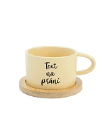 TEXT NA PŘÁNÍ - žlutý keramický hrníček Makronka 200 ml TEXT NA PŘÁNÍ - žlutý keramický hrníček Makronka 200 ml