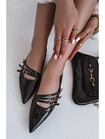 Lakované baleríny KL2913 Palenna černá - Sweet Shoes Lakované baleríny KL2913 Palenna černá - Sweet Shoes