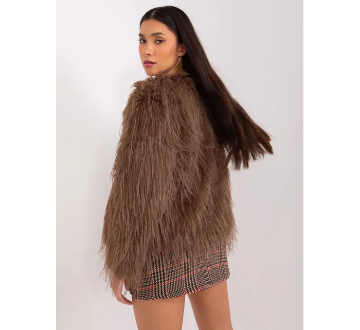 Hnědá kožešinová bunda s podšívkou (2359) Hnědá kožešinová bunda s podšívkou (2359)