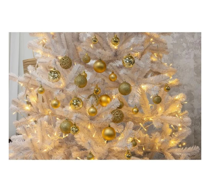 DEKORATIVNÍ PLASTOVÁ CETKA 6CM SADA 35 KS ZLATÁ