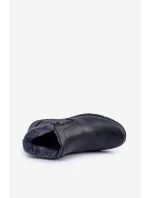 Zateplené pánské boty z eko kůže černé model 21675484 - EVENTO Zateplené pánské boty z eko kůže černé model 21675484 - EVENTO