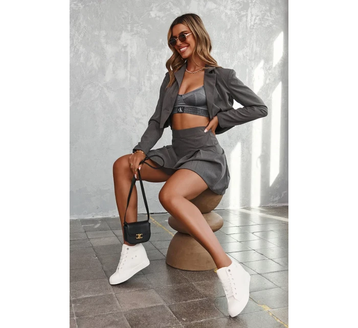 Vysoké tenisky na skrytém klínu Big Star LL274035 Bílé Vysoké tenisky na skrytém klínu Big Star LL274035 Bílé