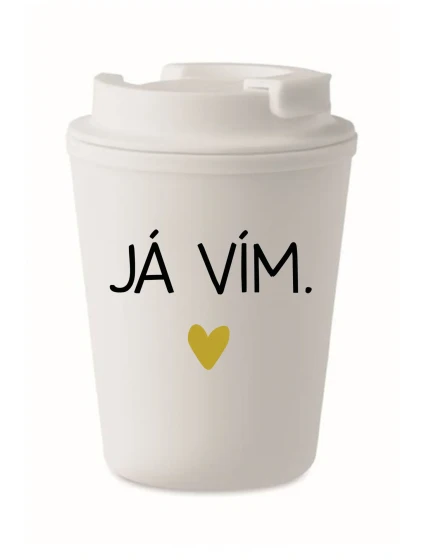 JÁ VÍM. - bílý termohrnek 300 ml
