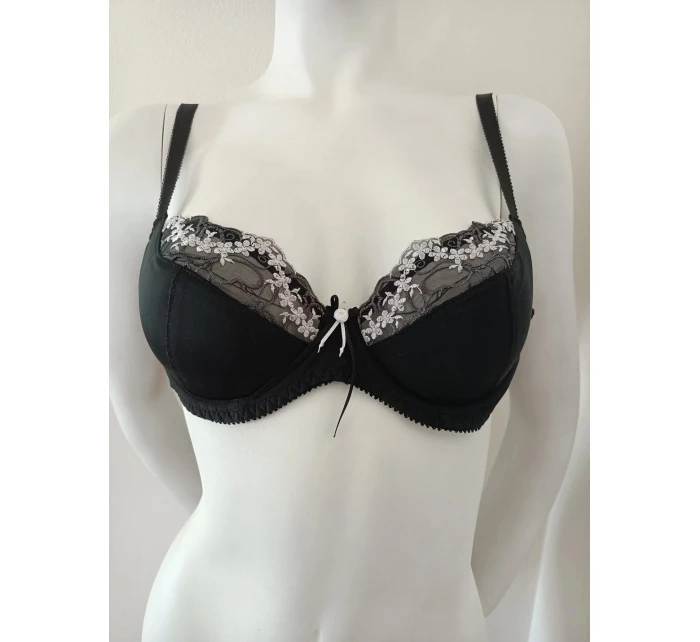 Vyztužená podprsenka s kosticí 047 černá - Kostar