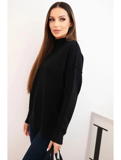 Dámský svetr volný Černá model 21489393 - Kesi Dámský svetr volný Černá model 21489393 - Kesi