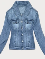 Jednoduchá světle modrá dámská džínová bunda (DL2245L)