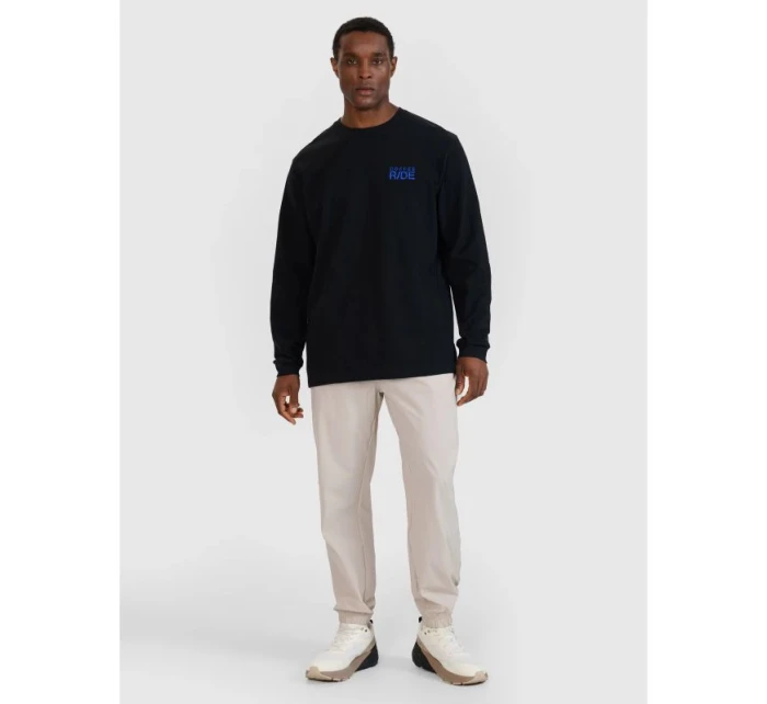 Pánské oversize tričko s potiskem a dlouhým rukávem model 21434578 pánské - 4F