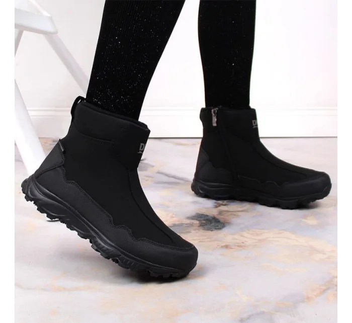 DK Jr DK58A nepromokavé zateplené sněhové boty černé DK Jr DK58A nepromokavé zateplené sněhové boty černé