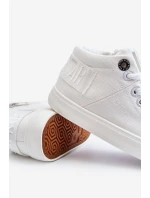 Dětské klasické vysoké tenisky Big Star model 21609037 Bílá - Big Star Shoes Dětské klasické vysoké tenisky Big Star model 21609037 Bílá - Big Star Shoes