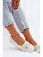 Dámské tenisky s výšivkou model 21693757 béžové - Lee Cooper Dámské tenisky s výšivkou model 21693757 béžové - Lee Cooper