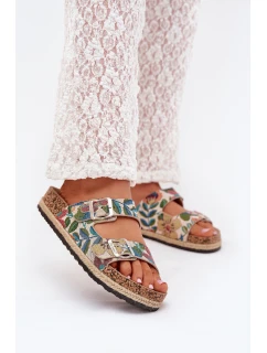 Vzorované Dámské Pantofle Na Korkové Platformě S Přezkami model 21703545 Multicolor - Lee Cooper