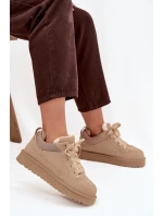 Dámské tenisky s teplou podšívkou Béžové Cyrissa