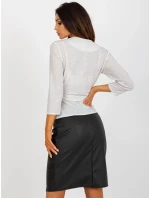 Dámská halenka LK BZ 507364.87P Ecru s třpyt kamínky - FPrice