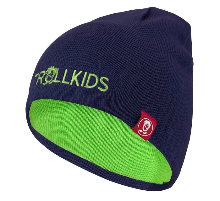 Dětská oboustranná čepice 920-100-054 Zelená s černou - Trollkids