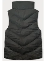 Oboustranná péřová dámská vesta v army barvě (5M3179-136)