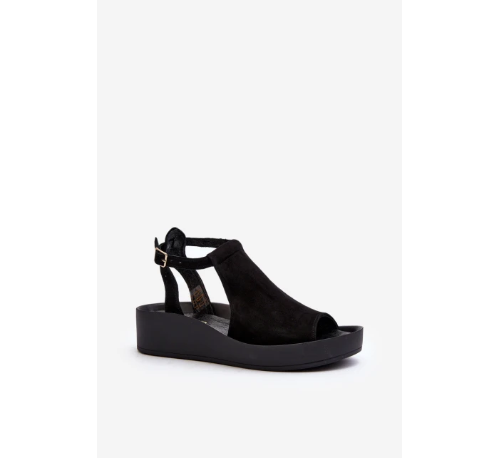 Zazoo 2914 Dámské sandály z semiše Černé