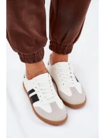 Nízké dámské sneakersy z eko kůže bílé Nonalorin