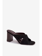 Dámské sandály na podpatku Černé model 21951362 - Boto