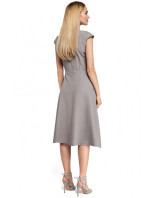 Šaty s záhyby šedé model 18002377 - Moe