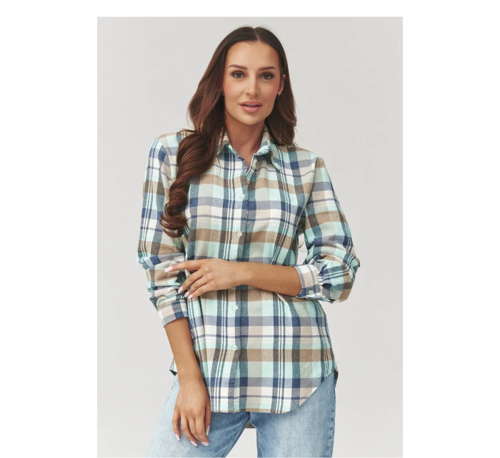 Košile s dlouhým rukávem  model 223228 Makadamia