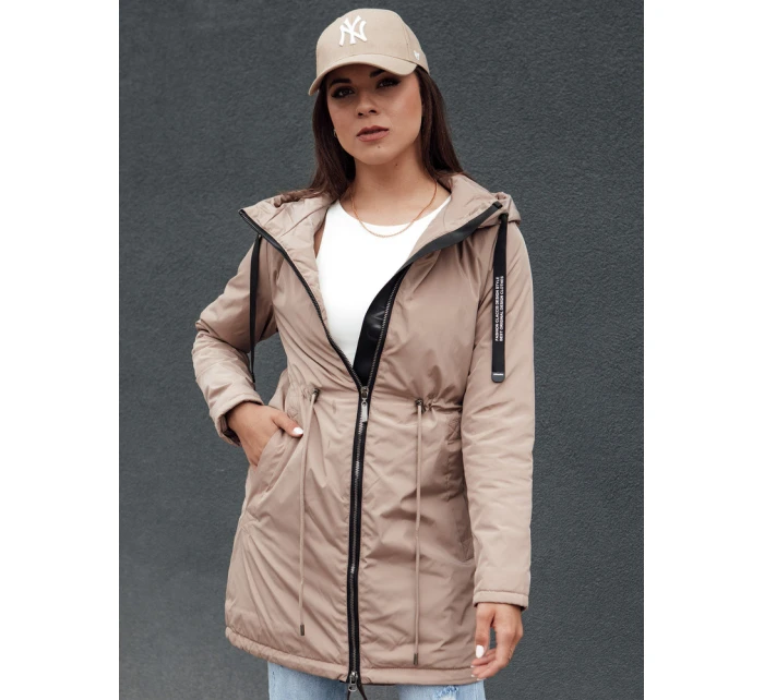 Dámská přechodná bunda parka URBANJOY béžová FashionStreet TY4386 Dámská přechodná bunda parka URBANJOY béžová FashionStreet TY4386
