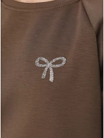 Letni komplet damski masełko z miękkiej wiskozy brązowy FashionStreet AY1188 Letni komplet damski masełko z miękkiej wiskozy brązowy FashionStreet AY1188