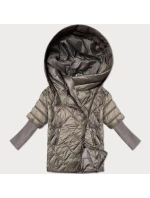 Tmavě béžová lehká dámská bunda s rukávy model 21042297 - MINORITY