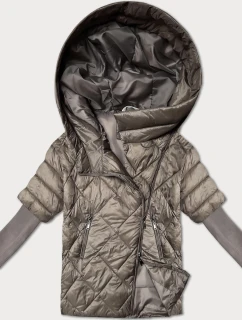 Tmavě béžová lehká dámská bunda s rukávy model 21042297 - MINORITY