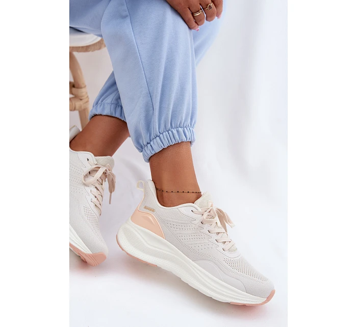 Dámské sportovní boty na platformě béžové model 22095071 - EVENTO