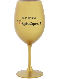SOM zlatý pohár na víno 350 ml model 22163917 - Giftela