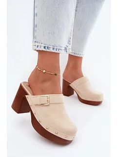 Klapky na podpatku model 228789 Step in style