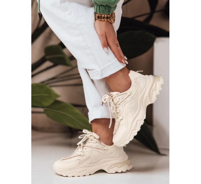 Dámské tenisky se podrážkou beige model 21983242 - Dstreet