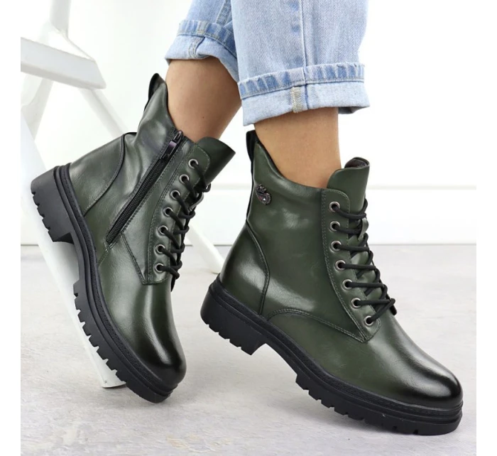 Dámské boty Bagger zateplené zelené Potocki 25-19324