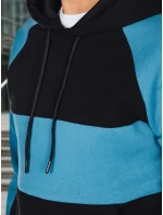 Pánská základní mikina s kapucí s černými a námořnickými pruhy FashionStreet BX5899