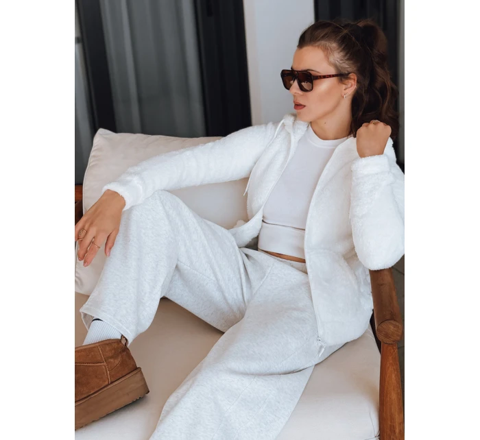 Dámská mikina s kapucí bílá FashionStreet BY1555 Dámská mikina s kapucí bílá FashionStreet BY1555