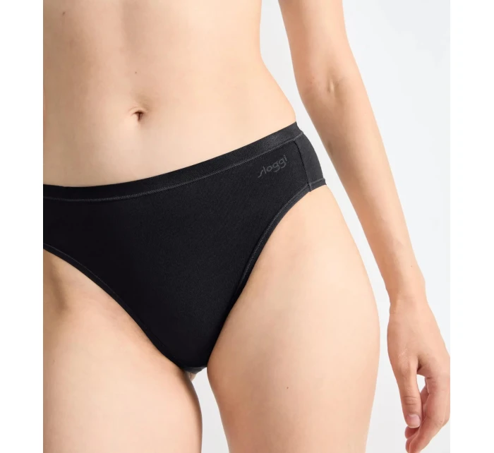 Dámské kalhotky GO Daily Cotton Tai 3P - BLACK - černé 0004 - SLOGGI Dámské kalhotky GO Daily Cotton Tai 3P - BLACK - černé 0004 - SLOGGI