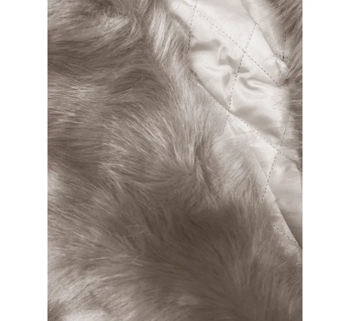 Světle béžová krátká dámská bunda se zavazováním model 21345458 - Ann Gissy