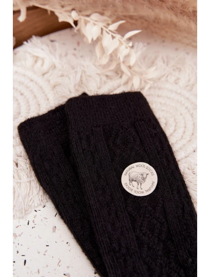 Dámské vlněné ponožky Černé