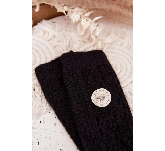 Dámské vlněné ponožky Černé