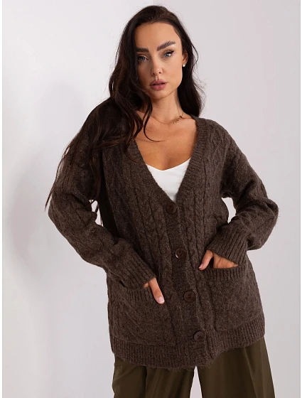 Sweter AT SW model 18959533 brązowy - FPrice Sweter AT SW model 18959533 brązowy - FPrice