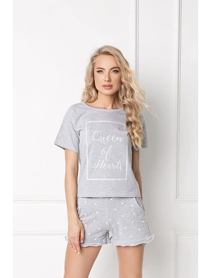Pyžamo model 17599203 Short Grey - Aruelle Pyžamo model 17599203 Short Grey - Aruelle