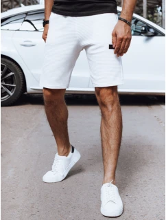 FashionStreet pánské bílé teplákové šortky SX2384
