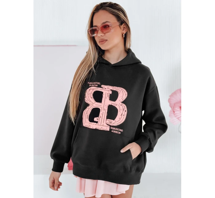 Dámská oversize mikina LITESSO černá FashionStreet BY1413