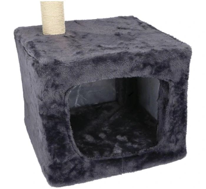 ŠKRABADLO PRO KOČKY S DOMEČKEM A PELÍŠKEM 68CM