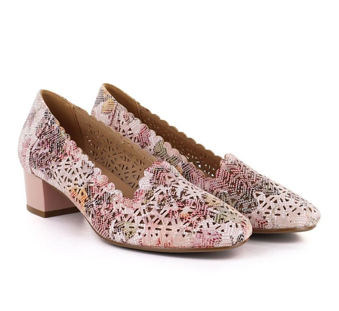 Dámské ažurové boty na podpatku Potocki 26-12393