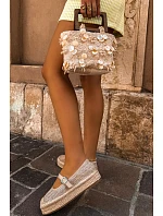 Dámské espadrilky s páskem na platformě Béžové model 22196479 - Boto