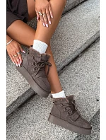 Dámské kožené semišové zimní boty Big Star model 22386333 hnědé - Big Star Shoes