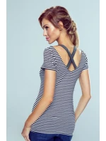 Meg pruhované tričko bílo-černé - Eldar