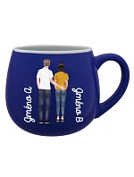Personalizovaný keramický buclatý hrneček s párem Personalizovaný keramický buclatý hrneček s párem